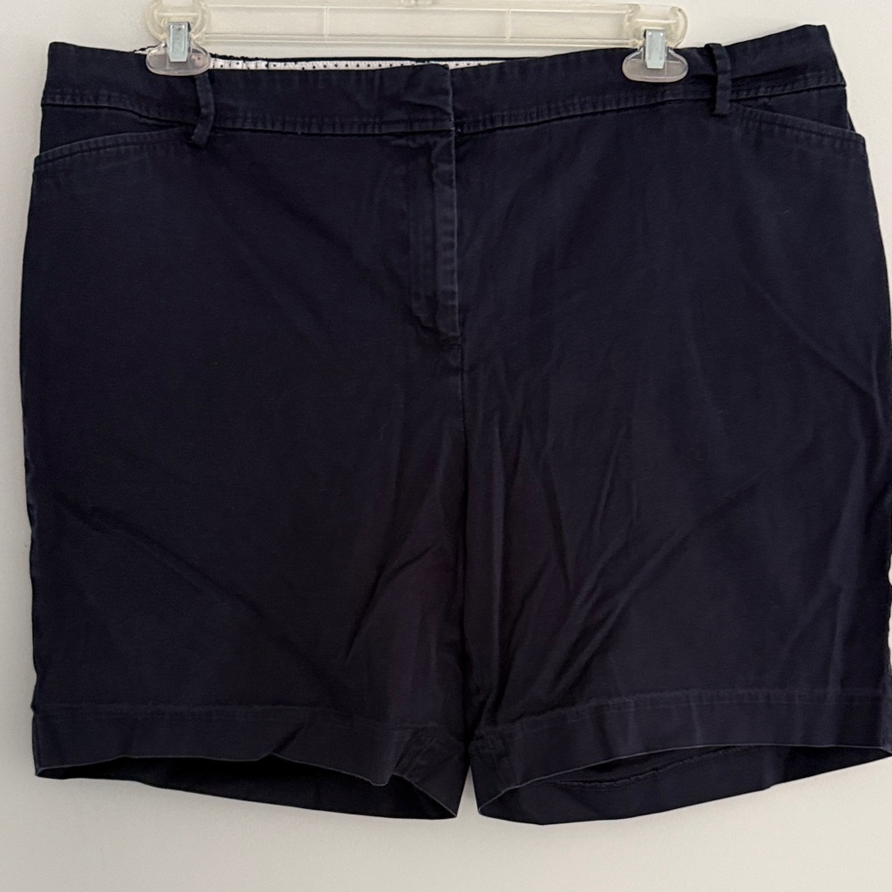 Talbots Navy Cotton Bermuda Shorts